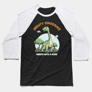 Brontosaurus Baseball T-Shirt